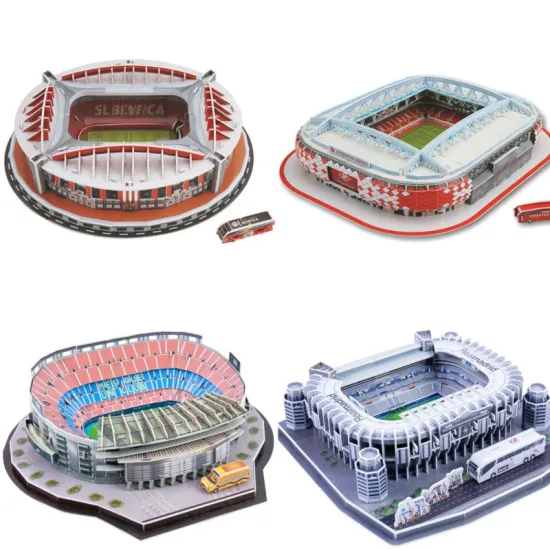 3D Puzzle World Famous Football Stadium European Soccer Playground Assembled Building Model Jigsaw Educational Toys For Children