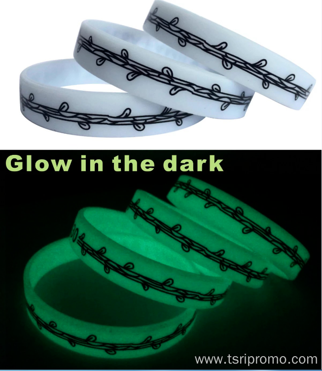 Promotional luminous silicone bracelet wristband