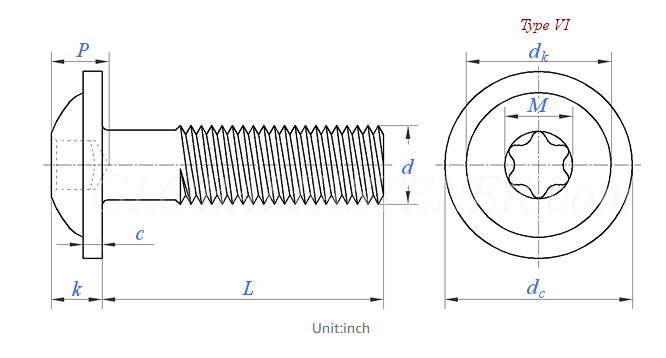 Torx Drive Round Washer Head Machine Screws-Carbon Steel