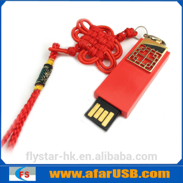 Festival celebration usb flash drive, red usb flash drive, chinese knot usb drive