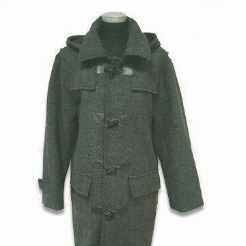 Men's Fashionable Wool Coat, Available in Gray