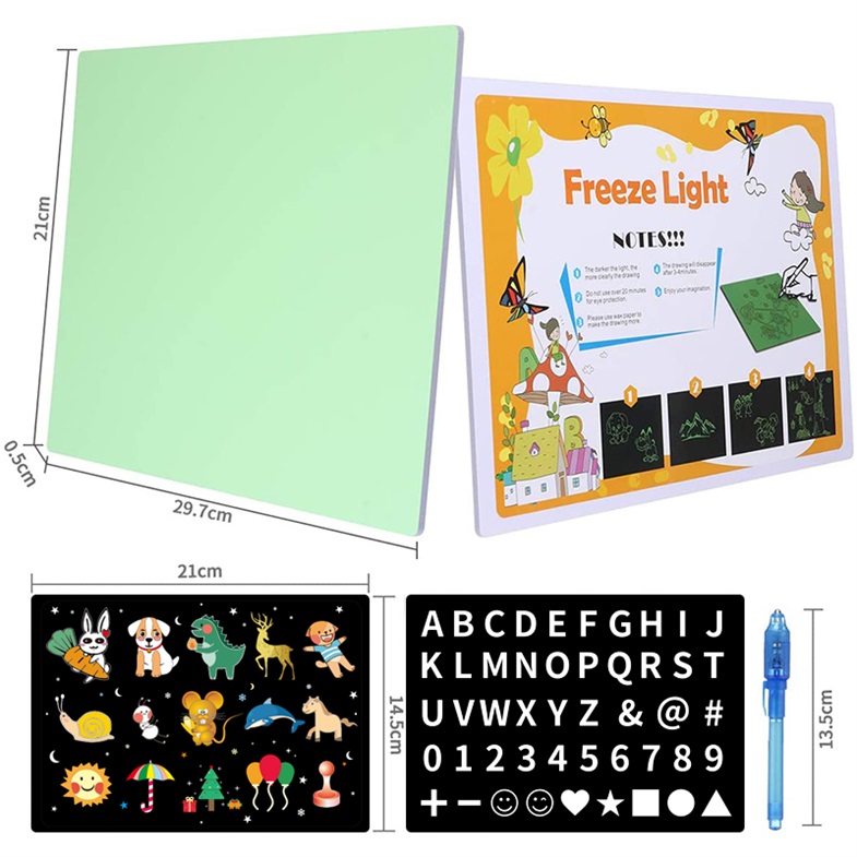 Cartoon Drawing Board Glowing