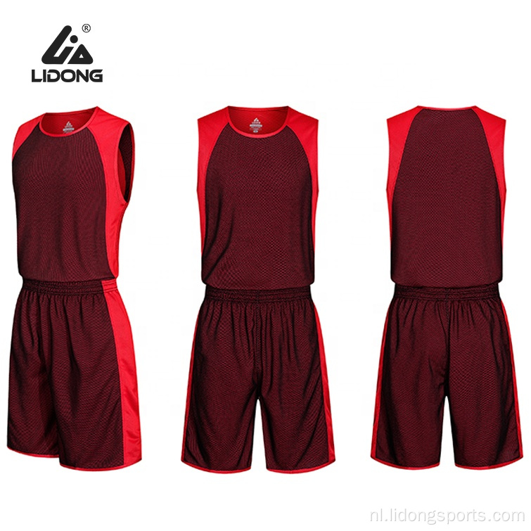 Groothandel ademende sport basketbal jersey set