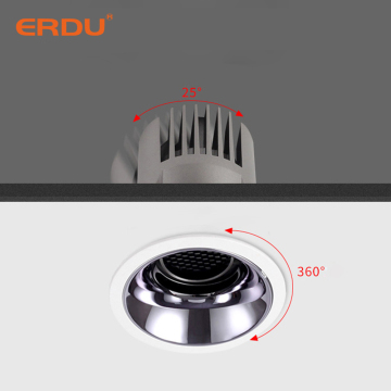 ERDU Aluminum Anti-Glare LED Downlights
