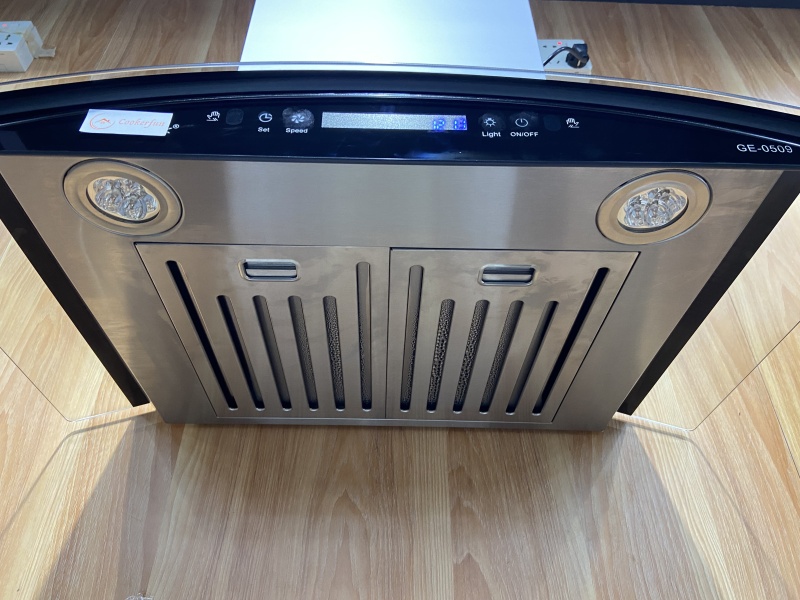 Home Appliance 3 Speed Touch Control Black Titanium 900 mm Aluminium Filter 24# Copper Motor Range Hood