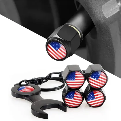 Hexagonal Valve Cap Aluminum Tire Wheel Stem Air Valve Caps