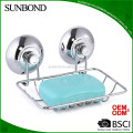 Suction cup wire basket shelf,adhesive bathroom shelf for sale