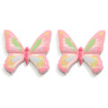 Hot Selling 100Pcs / Lot Schmetterlingsharz Flatback Cabochon Kawaii Schmetterling Verschönerung für Scrapbooking Haarschleifen Handwerk