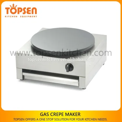 Single Plate Gas Crepe Maker/Crepe Maker Price/Double Plate TOPSEN Gas Crepe Maker