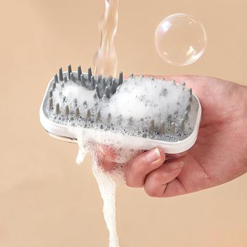 Soft Silicone Bristles Pet Bath Massage Brush