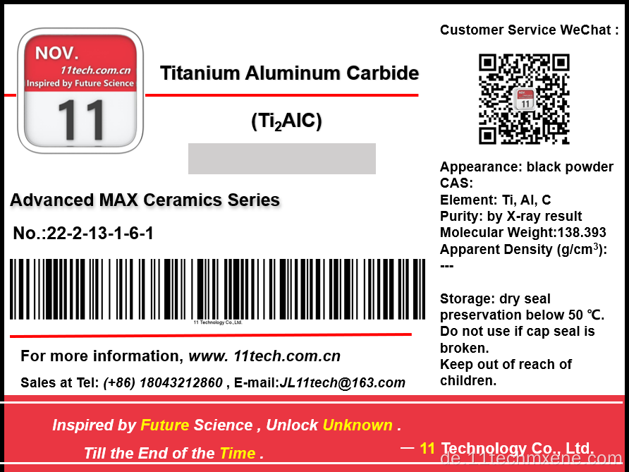 Superfine Aluminiumcarbid Maximporte von Ti2alc -Pulver