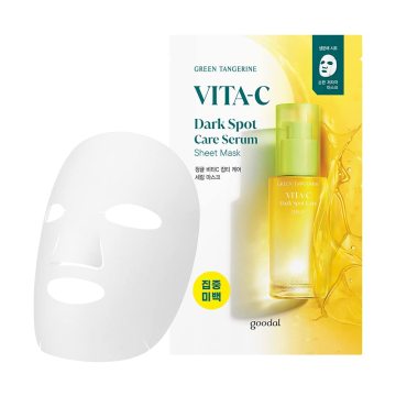Goodal Green Tangerine Vita C Dark Spot Serum Sheet Mask Korean Skincare - 5ea Pack