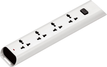 Master switch 4 ways Universal extension socket