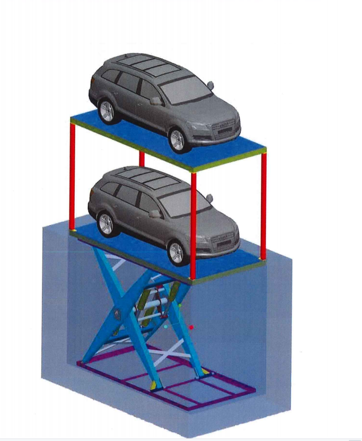 Levantamiento de autos de tijera de doble cubierta para la venta