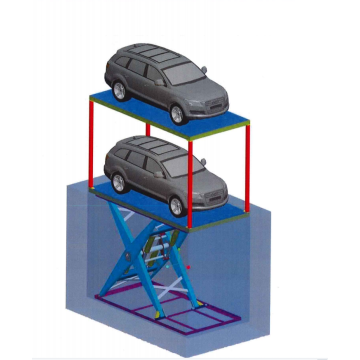 Levantamiento de autos de tijera de doble cubierta para la venta