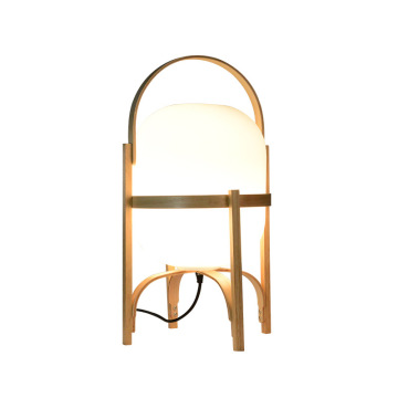 Lampe de table classique en bois LEDER