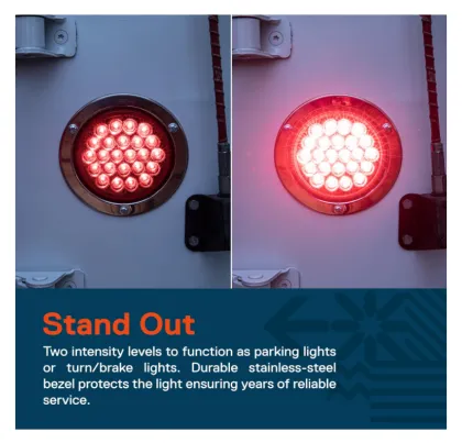 4 Inch Round LED Trailer Tail Lights - DOT Certified Stop Brake Lights