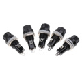 Plastic and Metal AC 15A 125V 10A 250V Screw Cap Panel Mounted Fuse Holder 5x20mm Fuse Holders