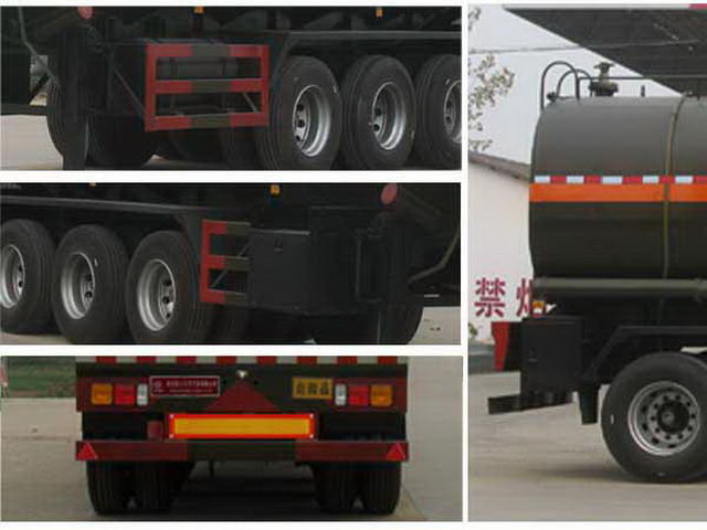 9.5m Tri-axle Flammable Liquid Transport صهريج نصف مقطورة