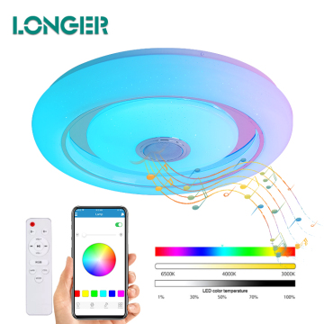 Modern RGB LED Ceiling Lights for Home - PVC & Iron Finish