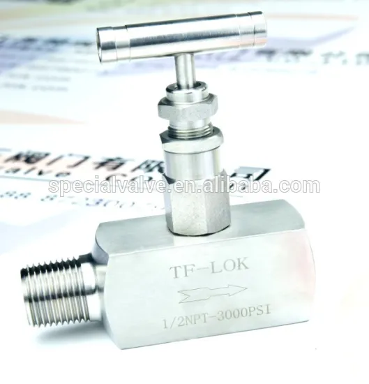TF-LOK SS316 1/2'' NPT male and female thread end needle Valve