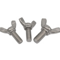 Metric stainless steel wing screws with round nose