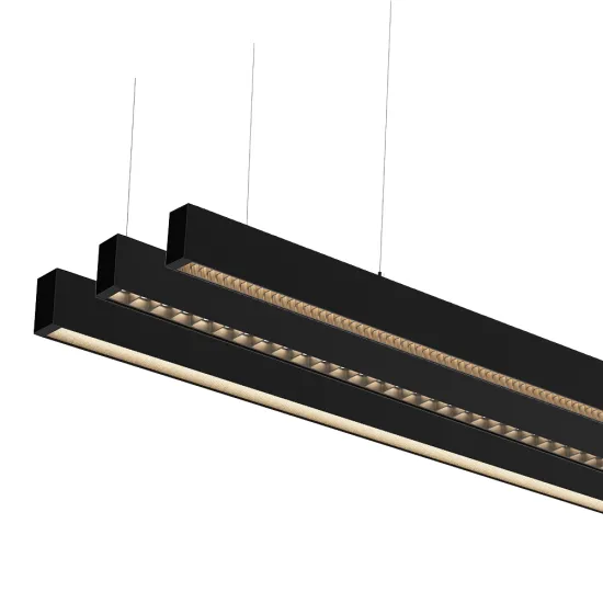 SCON Seamless Connection Aluminium Linear LED Pendant Lighting - Suspended and Wall Mounted Options