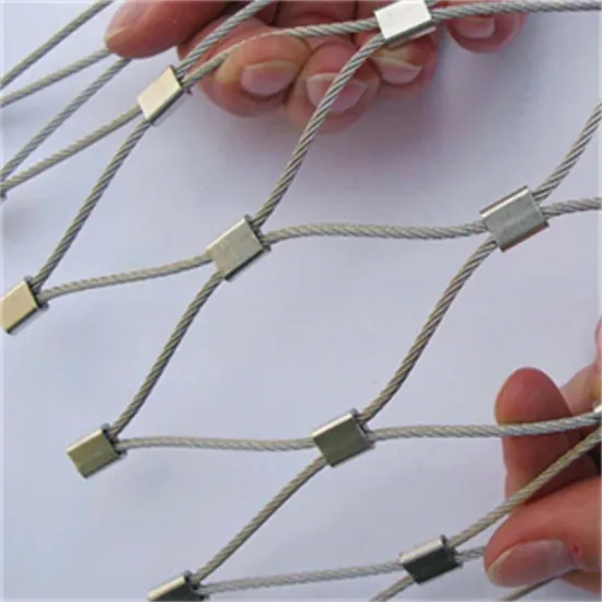 304 316 316L 1.5mm 40*70mm ferrule Cable stainless steel wire rope aviary mesh net