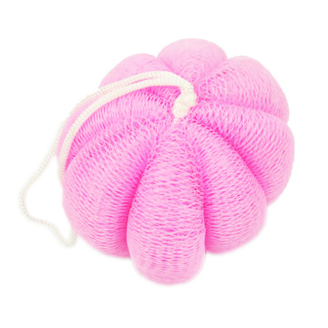 Customizable Mesh Sponge Bath Ball with Flower Design - An Exfoliating Shower Pouf in Small Round Shape