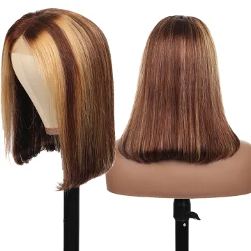 Highlight Transparent 13x4 hd lace frontal wig BOB Wigs 4x4 5x5 6x6 Closure Human Hair Wigs Short With Bangs