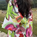 Colorful Hawaiian shirt with large floral pattern