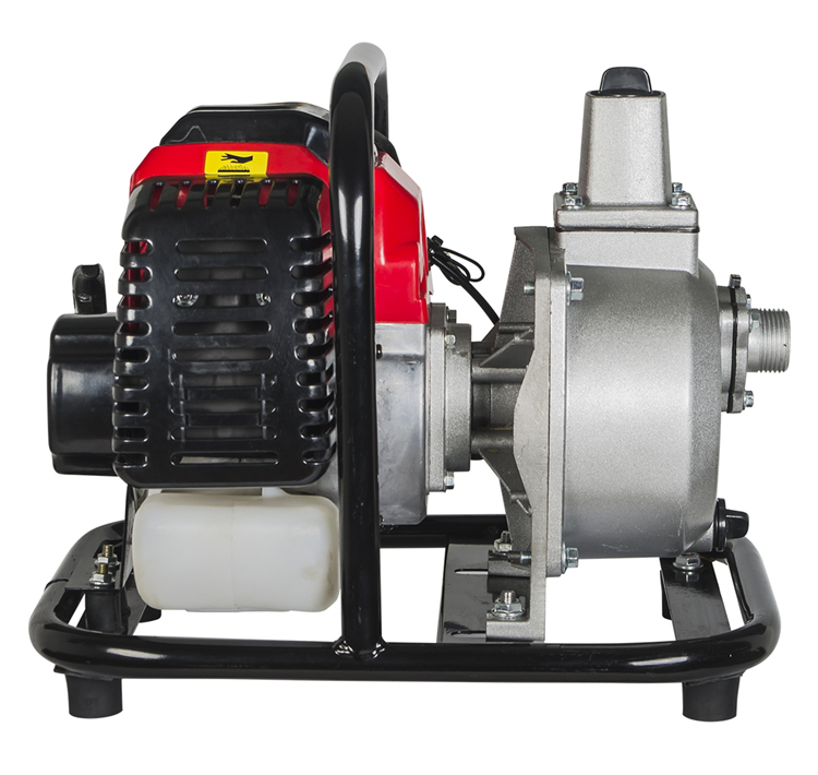 1 inch gasoline engine water pump uses high-end configuration of the two-stroke engine, which can ensure effective combustion. It has the advantage of combustion economy, low noise and small vibration, light weight, small size. Good material, good craft cast a good quality. Good quality and low price so you buy rest assured.