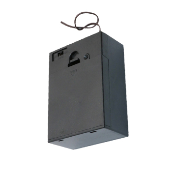 Boîte de support de batterie Black ABS professionnel avec 2 cellules, fils de plomb et couverte