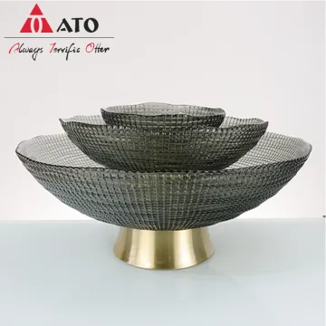 ATO creative glass fruit tray household candy plate