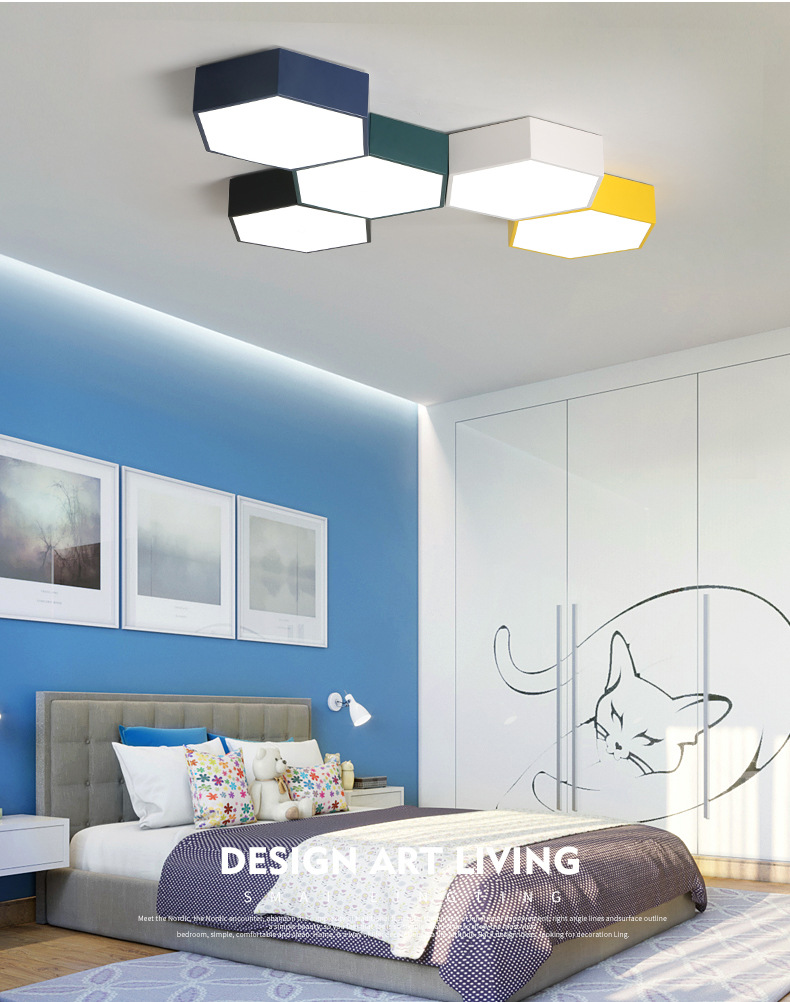 Bule Flush Ceiling LampsofApplication Rectangular Pendant Light