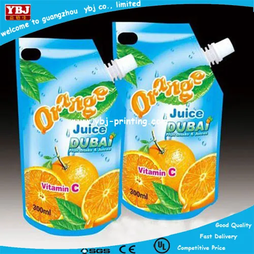 China suppliers guangzhou manufacture cheap price juice packaging juice spout pouch