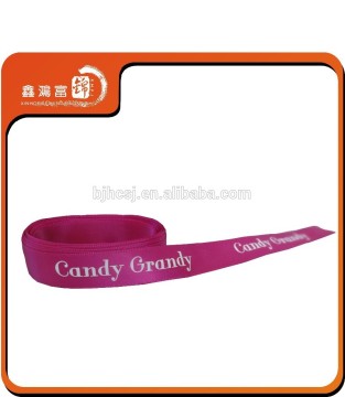 new style embossed logo printed gift ribbon