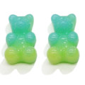 Vendita calda Gummy Bear Resina Cabochon Gradient Ramp Color Flatback Animal Charms per Key Chain Drop Orecchino Making