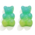 Gorący bubel Gummy Bear Resin Cabochon Gradient Ramp Color Flatback Animal Charms do breloczka Drop Earring Making