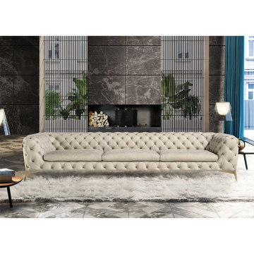 Three Seater Leather Chesterfield Sofa - Modern Luxury Italian Style