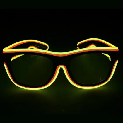 Neon Rave Glasses: LED Light-Up Party Costumes