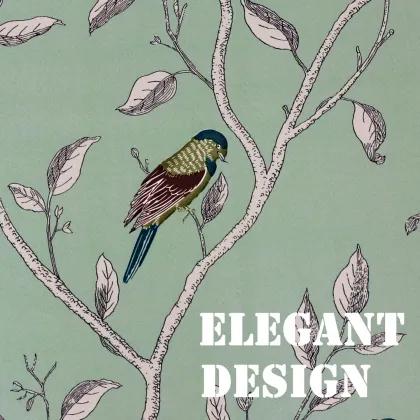 Vintage Birds Pattern Valance Curtain