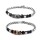 Модная шарм 8 -мм каменные пряди браслеты из нержавеющей стали цепь звена Bangles Gemstone Beadered йога мужская ювелирные изделия