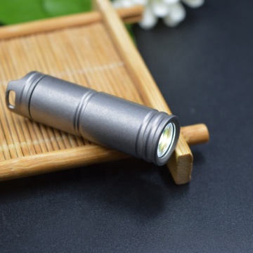 With 130 Lumen Li-ion Battery Torch Titanium Flashlight