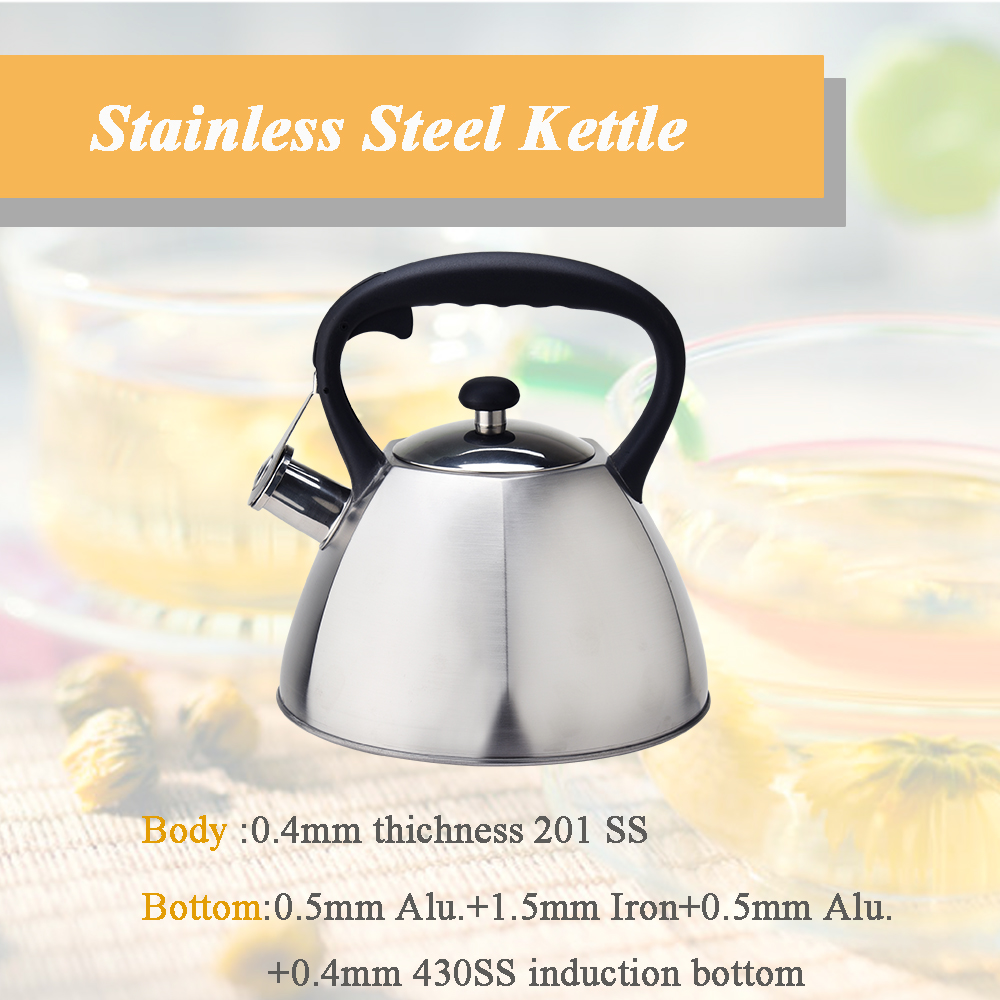 stainless steel whistling teapot