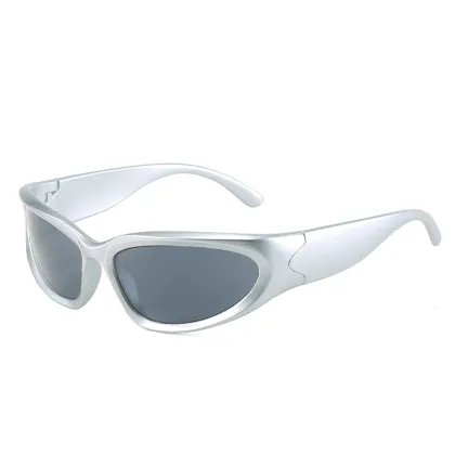 Oval Shape Small Plastic Cycling Men Sport Sunglasses