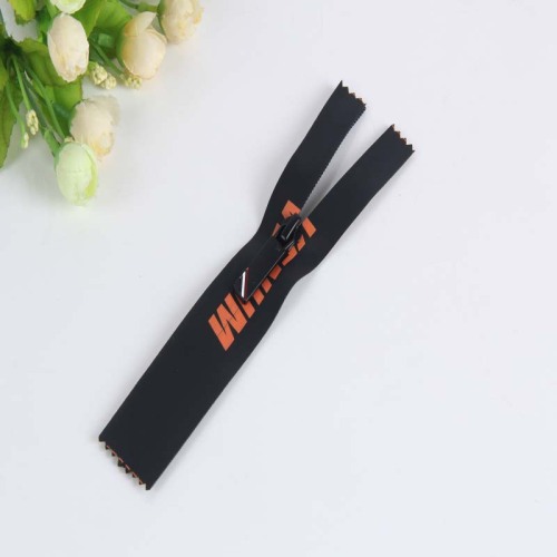 Well-made printed letters waterproof zipper for luggage