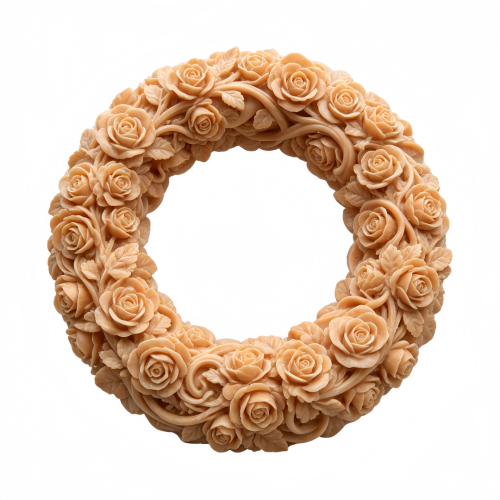 Classical Rose Wreath Garden Sculpture