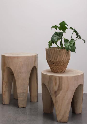 Promotion natural wood home decorative wooden vase