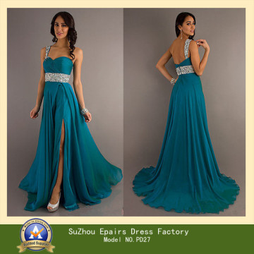 Elegant Long One Shoulder Chiffon Evening Prom Dress (PD27)